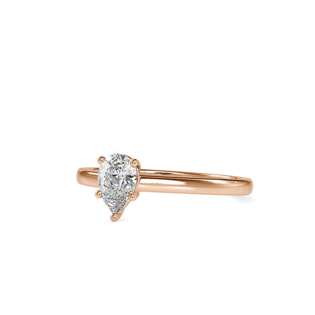 0.53 Carat Diamond 14K Rose Gold Engagement Ring - Fashion Strada