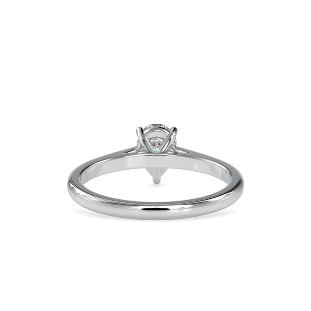 0.53 Carat Diamond 14K White Gold Engagement Ring - Fashion Strada