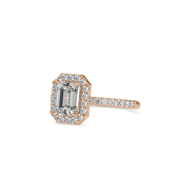 1.62 Carat Diamond 14K Rose Gold Engagement Ring - Fashion Strada