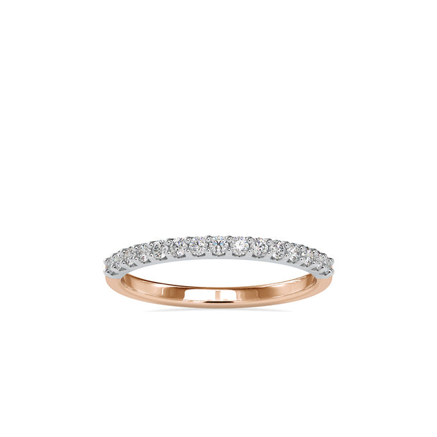 0.28 Carat Diamond 14K Rose Gold Wedding Band - Fashion Strada