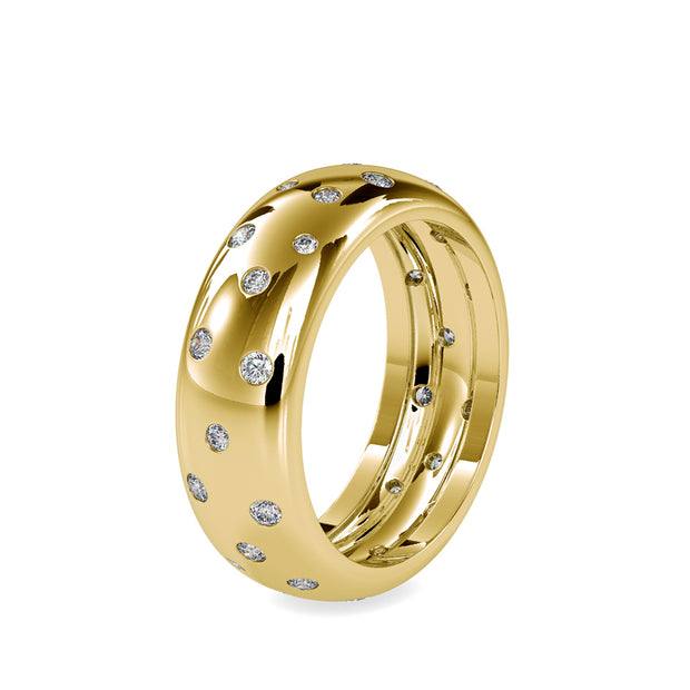 0.74 Carat Diamond 14K Yellow Gold Wedding Band - Fashion Strada