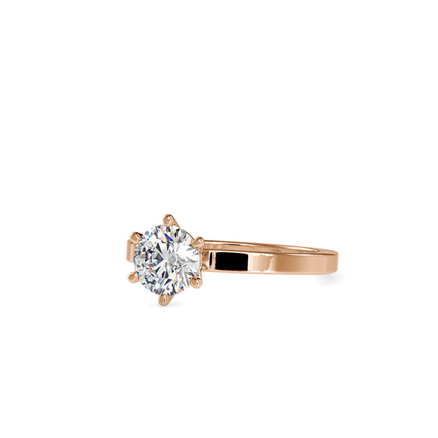 1.11 Carat Diamond 14K Rose Gold Engagement Ring - Fashion Strada