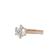 2.05 Carat Diamond 14K Rose Gold Engagement Ring - Fashion Strada
