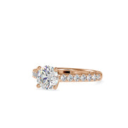 1.59 Carat Diamond 14K Rose Gold Engagement Ring - Fashion Strada