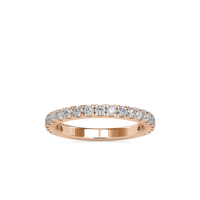 0.63 Carat Diamond 14K Rose Gold Wedding Band - Fashion Strada