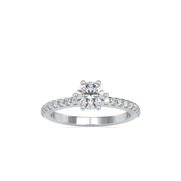 1.11 Carat Diamond 14K White Gold Engagement Ring - Fashion Strada