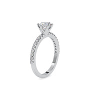 1.11 Carat Diamond 14K White Gold Engagement Ring - Fashion Strada