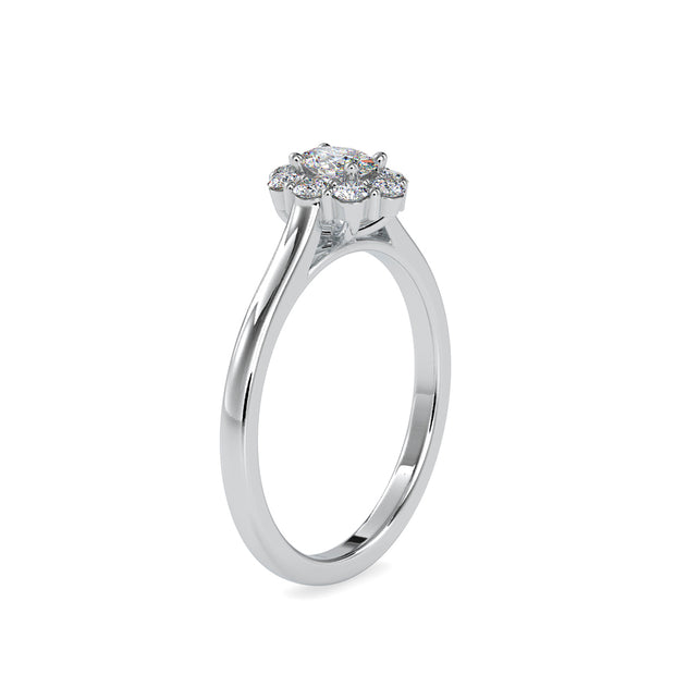 0.50 Carat Diamond 14K White Gold Engagement Ring - Fashion Strada