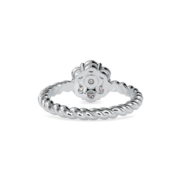 0.70 Carat Diamond 14K White Gold Engagement Ring - Fashion Strada
