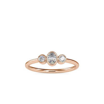 0.25 Carat Diamond 14K Rose Gold Engagement Ring - Fashion Strada