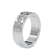0.54 Carat Diamond 14K White Gold Wedding Band - Fashion Strada
