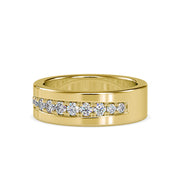 0.54 Carat Diamond 14K Yellow Gold Wedding Band - Fashion Strada