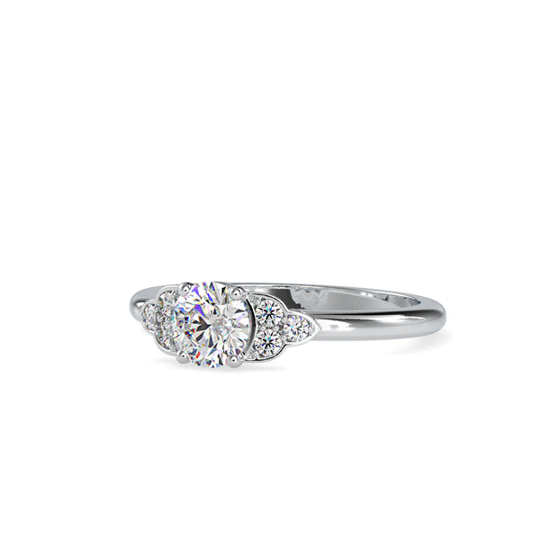 0.62 Carat Diamond 14K White Gold Engagement Ring - Fashion Strada