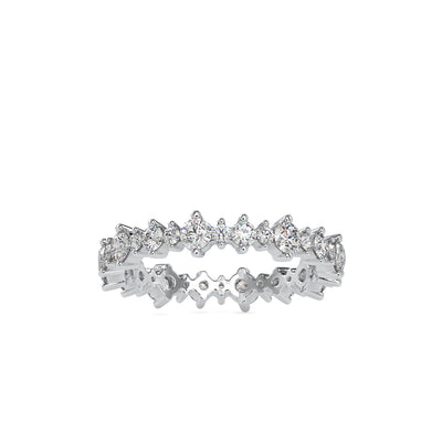1.15 Carat Diamond 14K White Gold Eternity Ring - Fashion Strada