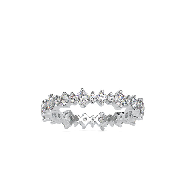 1.15 Carat Diamond 14K White Gold Eternity Ring - Fashion Strada