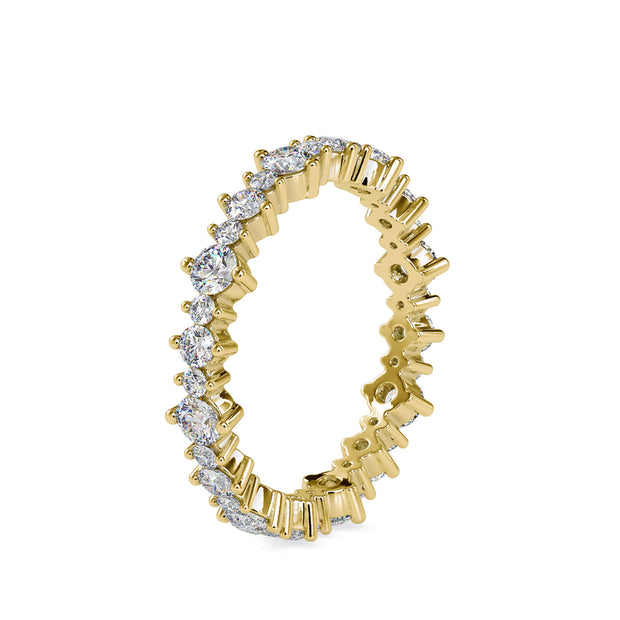 1.15 Carat Diamond 14K Yellow Gold Eternity Ring - Fashion Strada