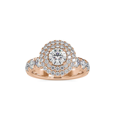 2.35 Carat Diamond 14K Rose Gold Engagement Ring - Fashion Strada