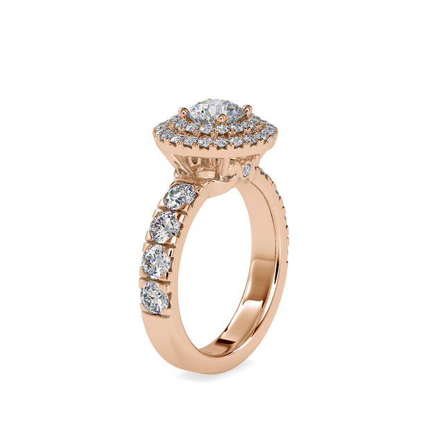 2.35 Carat Diamond 14K Rose Gold Engagement Ring - Fashion Strada