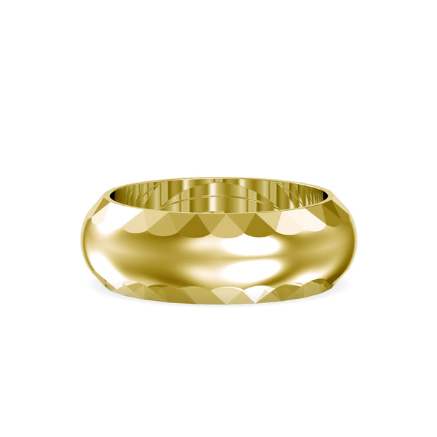 14K Yellow Gold Wedding Band - Fashion Strada