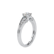 0.76 Carat Diamond 14K White Gold Engagement Ring - Fashion Strada