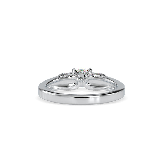 0.76 Carat Diamond 14K White Gold Engagement Ring - Fashion Strada