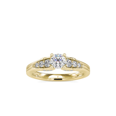 0.76 Carat Diamond 14K Yellow Gold Engagement Ring - Fashion Strada