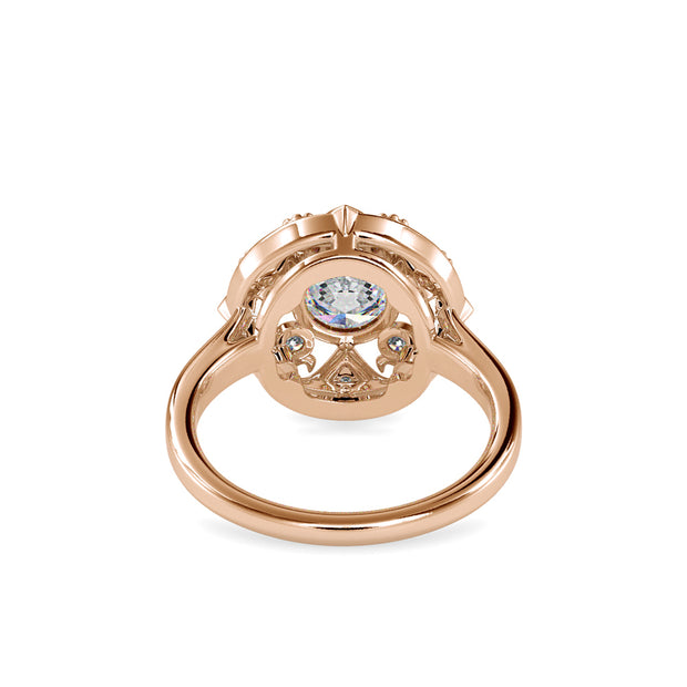 1.32 Carat Diamond 14K Rose Gold Engagement Ring - Fashion Strada