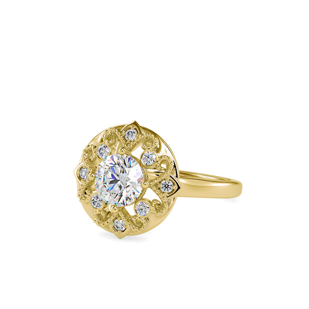 1.32 Carat Diamond 14K Yellow Gold Engagement Ring - Fashion Strada