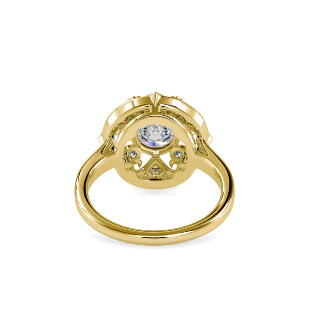 1.32 Carat Diamond 14K Yellow Gold Engagement Ring - Fashion Strada