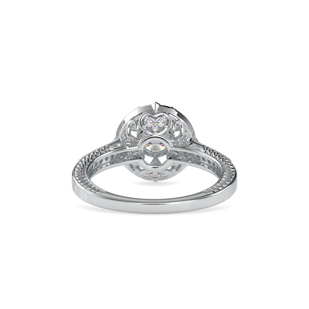 0.69 Carat Diamond 14K White Gold Engagement Ring - Fashion Strada