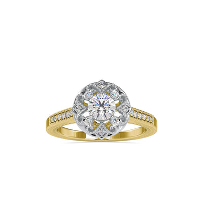 0.69 Carat Diamond 14K Yellow Gold Engagement Ring - Fashion Strada