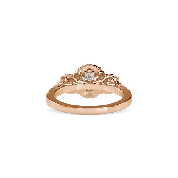 1.38 Carat Diamond 14K Rose Gold Engagement Ring - Fashion Strada