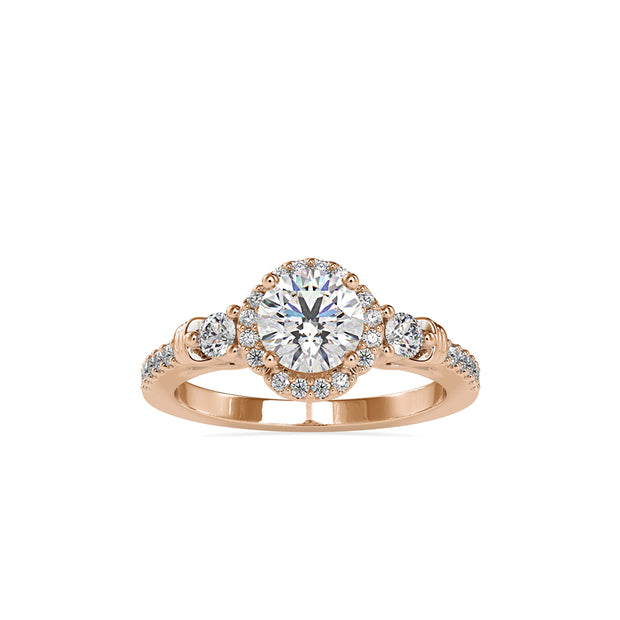 1.51 Carat Diamond 14K Rose Gold Engagement Ring - Fashion Strada