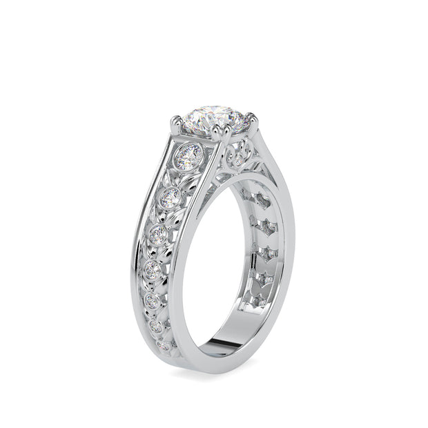 1.43 Carat Diamond 14K White Gold Engagement Ring - Fashion Strada