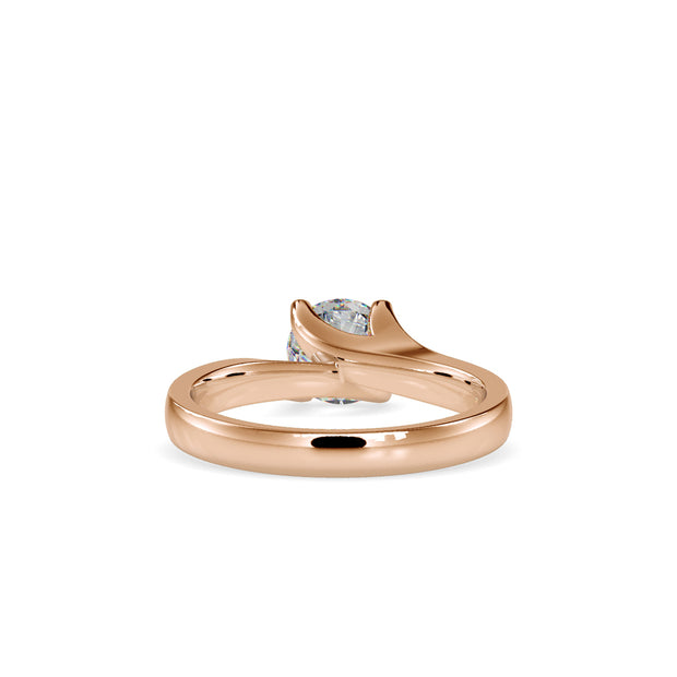 1.13 Carat Diamond 14K Rose Gold Engagement Ring - Fashion Strada