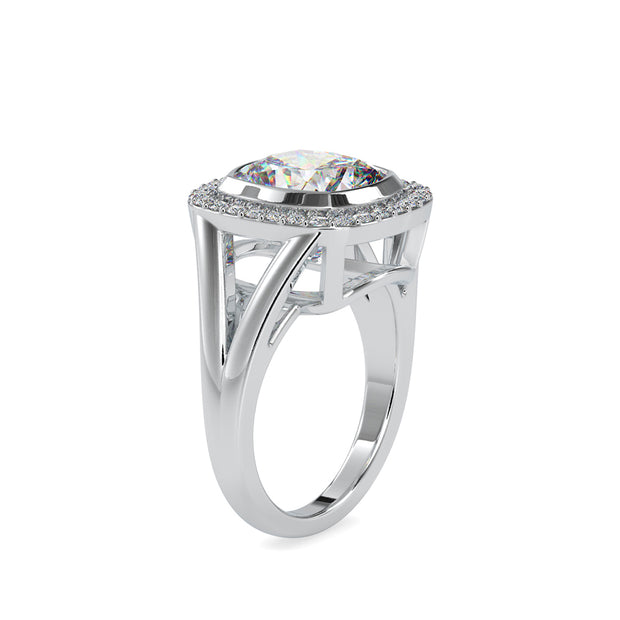 6.26 Carat Diamond 14K White Gold Engagement Ring - Fashion Strada