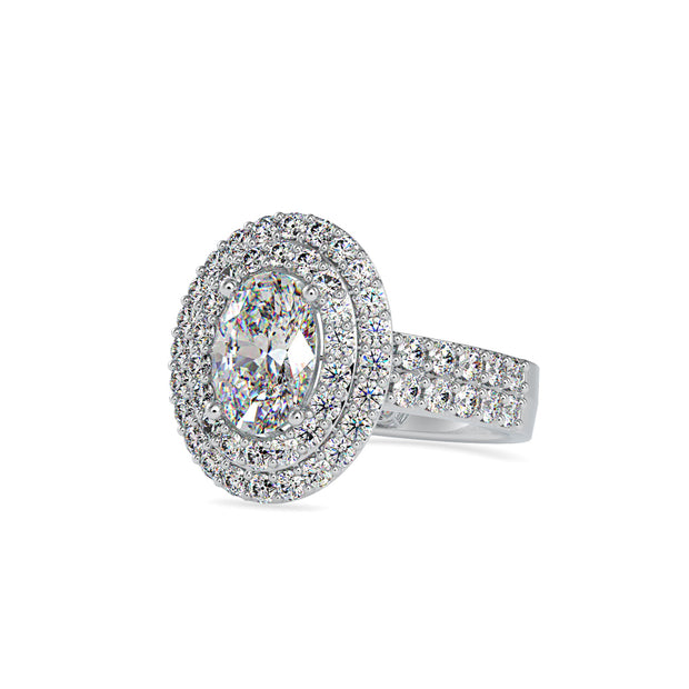 3.12 Carat Diamond 14K White Gold Engagement Ring - Fashion Strada