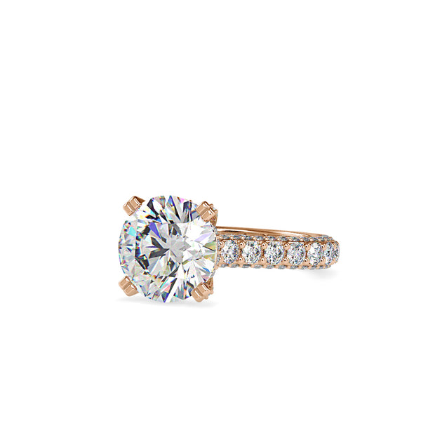 6.82 Carat Diamond 14K Rose Gold Engagement Ring - Fashion Strada