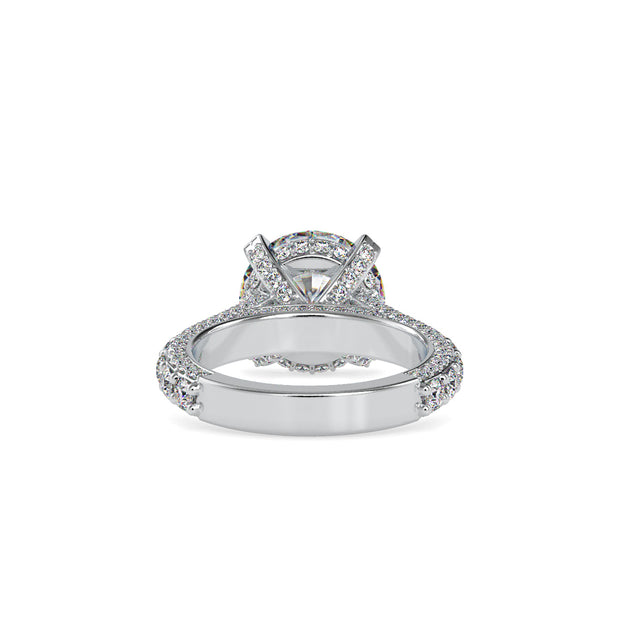 6.82 Carat Diamond 14K White Gold Engagement Ring - Fashion Strada