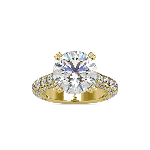 6.82 Carat Diamond 14K Yellow Gold Engagement Ring - Fashion Strada