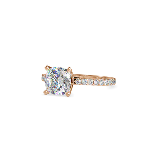 2.82 Carat Diamond 14K Rose Gold Engagement Ring - Fashion Strada