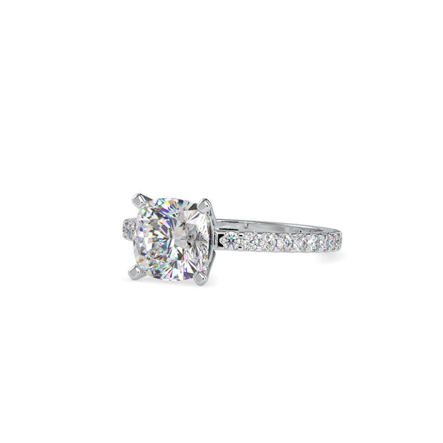 2.82 Carat Diamond 14K White Gold Engagement Ring - Fashion Strada