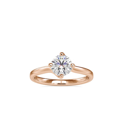 1.16 Carat Diamond 14K Rose Gold Engagement Ring - Fashion Strada
