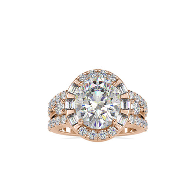 6.43 Carat Diamond 14K Rose Gold Engagement Ring - Fashion Strada