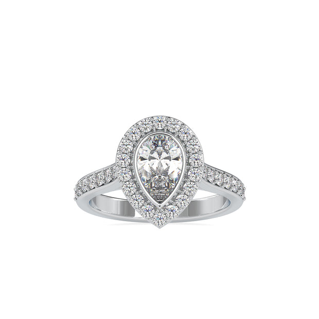1.54 Carat Diamond 14K White Gold Engagement Ring - Fashion Strada
