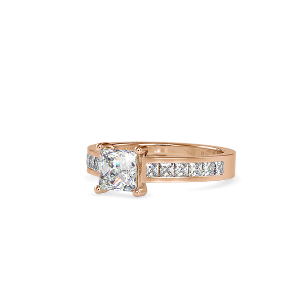 2.05 Carat Diamond 14K Rose Gold Engagement Ring - Fashion Strada
