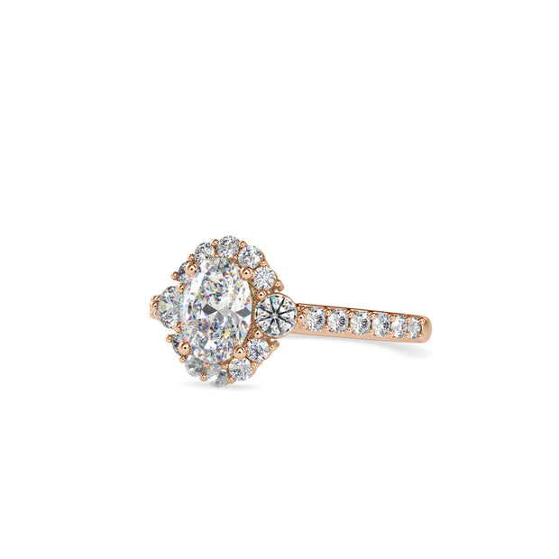 1.71 Carat Diamond 14K Rose Gold Engagement Ring - Fashion Strada