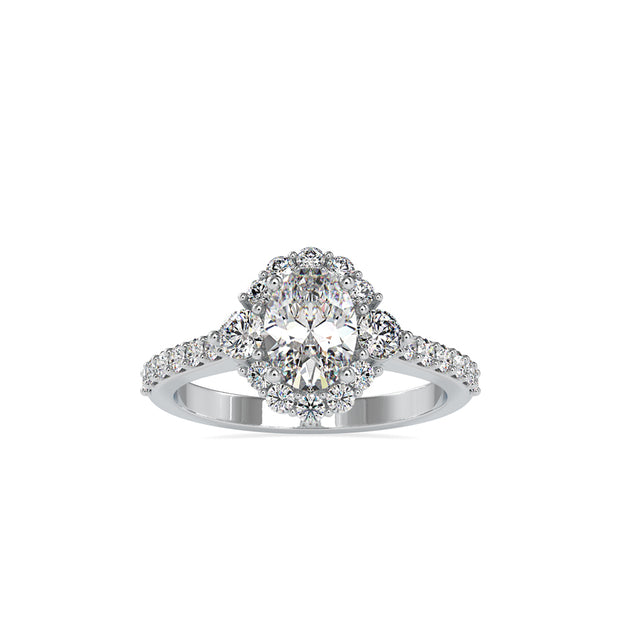 1.71 Carat Diamond 14K White Gold Engagement Ring - Fashion Strada
