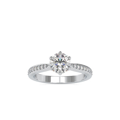 1.29 Carat Diamond 14K White Gold Engagement Ring - Fashion Strada