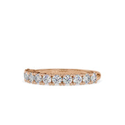 0.90 Carat Diamond 14K Rose Gold Wedding Band - Fashion Strada